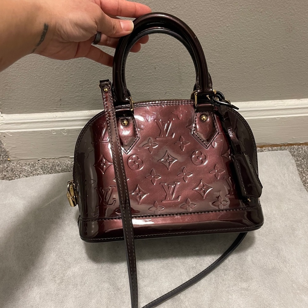 Louis Vuitton Hand Bag Alma BB Bordeaux Vernis - Picture 1 of 16